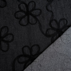 Jean Broderie Tulle Suzon Noir - Maison Klem