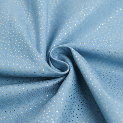 Chambray mit kleinen Punkten und goldenem Lurex – Maison Klem