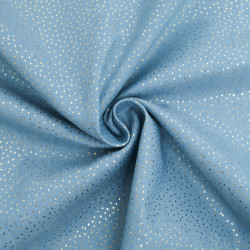 Chambray mit kleinen Punkten und goldenem Lurex – Maison Klem