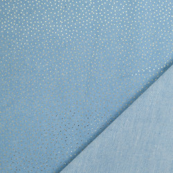 Chambray Mini Pois Lurex Or - Maison Klem