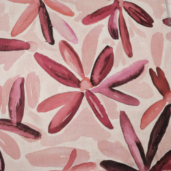 Viscosa e lino stampati Tela Rosa Viola - Maison Klem