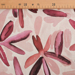 Viscose Lin Imprimé Tela Rose Violet - Maison Klem