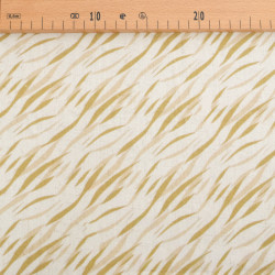 Bedruckte Viskose-Leinen-Kombination „Indiana“ in Grün und Beige – Maison Klem