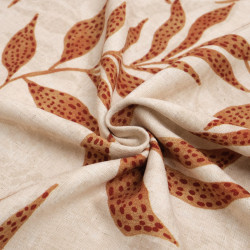 Natural Alma Printed Linen Viscose - Maison Klem