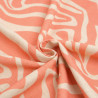 Viscose Lin Imprimé Flow Rose Naturel - Maison Klem