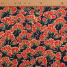 Red and Navy Palma Print Blended Viscose - Maison Klem