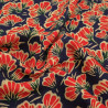 Red and Navy Palma Print Blended Viscose - Maison Klem