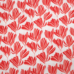 Viscose Mélangée Imprimé Romie Rouge Ecru - Maison Klem