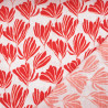 Viscose-mix met Romie-print, rood en ecru - Maison Klem
