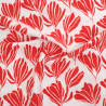 Red and Ecru Romie Print Blended Viscose - Maison Klem