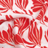 Red and Ecru Romie Print Blended Viscose - Maison Klem