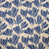 Viscose-mix met Romie-print, indigo en ecru - Maison Klem