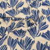 Viscose-mix met Romie-print, indigo en ecru - Maison Klem