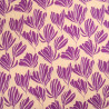 Viscosa mista, stampa Romie, beige e viola - Maison Klem
