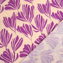 Viscose Mélangée Imprimé Romie Beige Violet - Maison Klem