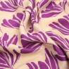 Viscose Mélangée Imprimé Romie Beige Violet - Maison Klem