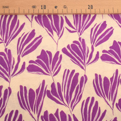 Viscose Mélangée Imprimé Romie Beige Violet - Maison Klem