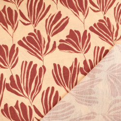Romie Terracotta Beige Printed Viscose Blend - Maison Klem