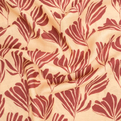 Viscose-mix met print, Romie, terracotta en beige - Maison Klem