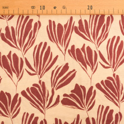 Viscose Mélangée Imprimé Romie Terracotta Beige - Maison Klem