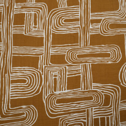 Ochre-Printed Viscose Blend "Méline" - Maison Klem