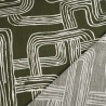 Khaki "Méline" Printed Viscose Blend - Maison Klem