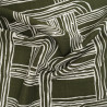 Viscose-mix met print, Méline, kaki - Maison Klem