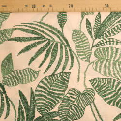 Viscose-mix met print van Marie Vert, ecru - Maison Klem