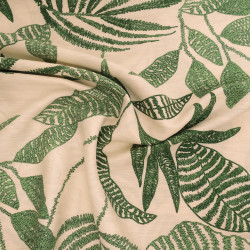 Viscose-mix met print van Marie Vert, ecru - Maison Klem