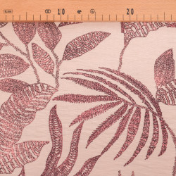Blended Viscose, "Marie Rose" Print, Ecru Rosé - Maison Klem