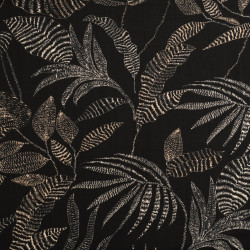 Viscose-mix met print, Marie, zwart en ecru - Maison Klem
