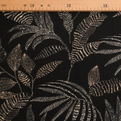 Black and Ecru Marie Print Blended Viscose - Maison Klem