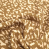 Coffee Leopard-Print Viscose Poplin - Maison Klem