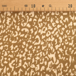 Coffee Leopard-Print Viscose Poplin - Maison Klem