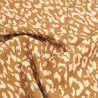 Light Coffee Leopard-Print Viscose Poplin - Maison Klem