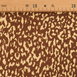 Cocoa-Colored Leopard-Print Viscose Poplin - Maison Klem
