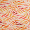 Popeline de Viscose Imprimée Zebra Rose Orange - Maison Klem