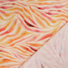 Bedruckter Viskose-Popeline mit Zebra-Muster in Rosa und Orange – Maison Klem