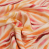 Pink and Orange Zebra-Print Viscose Poplin - Maison Klem