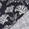 Popeline de Viscose Imprimée Victoire Noir Blanc - Maison Klem