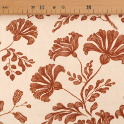 Victoire Printed Viscose Poplin in Cacao Beige - Maison Klem