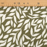 Manon Khaki Ecru Printed Viscose Poplin - Maison Klem