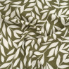 Popeline di viscosa stampato Manon color kaki e écru - Maison Klem