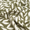 Bedrukte viscose-popeline Manon kaki ecru - Maison Klem