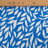 Popeline de Viscose Imprimée Manon Bleu Ecru - Maison Klem