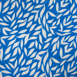 Manon Blue and Ecru Printed Viscose Poplin - Maison Klem