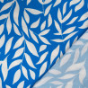 Popeline di viscosa stampato Manon blu e écru - Maison Klem