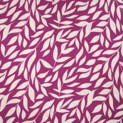 Popeline de Viscose Imprimée Manon Prune Ecru - Maison Klem
