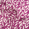 Popeline de Viscose Imprimée Manon Prune Ecru - Maison Klem