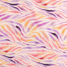 Purple and Pink Zebra-Print Viscose Poplin - Maison Klem